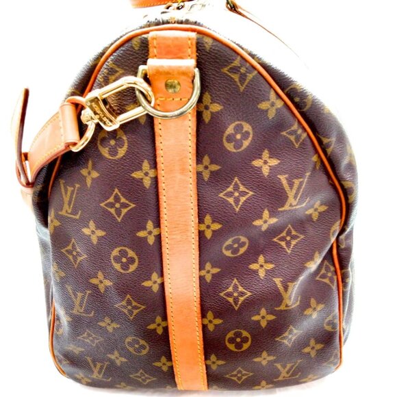 Louis Vuitton LV Boston Bag Keepall Bandouliere 55 Brown Monogram 649-052525 - Picture 3 of 9